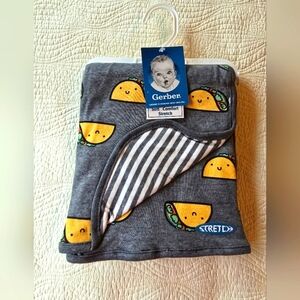 NWT Gerber Baby Taco Print Blanket
